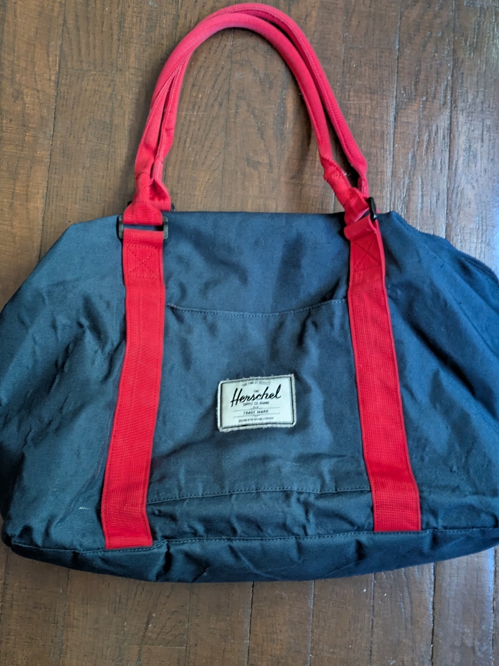 Herschel Supply Company Black Weekend Tote with Red Straps
